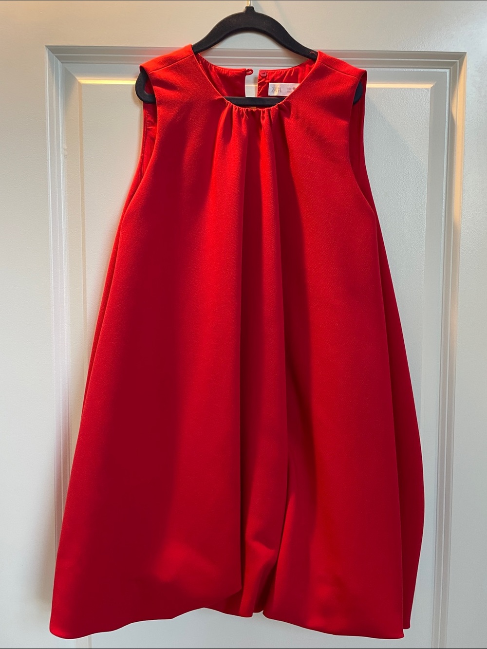 Zara Girls Bright Red Sleeveless Formal Dress